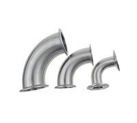 1 pz 3/4" 1" 1,5" 2" 19 mm-51 mm tubo OD sanitario Tri Clamp ghiera OD 90 gradi raccordo tubo gomito acciaio inossidabile 304/316L(25mm x ferrule 50.5,SUS304)