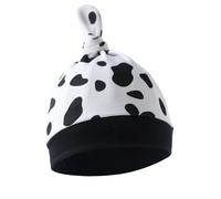 1 pz/3 pz cotone cofano cappello neonati protezioni per le orecchie cofano traspirante cappello annodato cappello senza tesa cappellini ospedalieri caldi cappelli in cotone traspirante, macchie nere