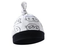 1 pz/3 pz cotone cofano cappello neonati protezioni per le orecchie cofano traspirante cappello annodato cappello senza tesa cappellini ospedalieri caldi cappelli in cotone traspirante, P, Taglia