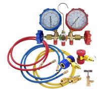 1 pz 3 Vie AC Manometro Set con Tubi Accoppiatori e Adattatore Refrigerante AC Indicatori Automotive AC Gauge Set for R410A R32 R134a R404(Set C)