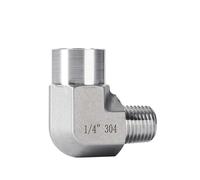 1 pz 304 316 acciaio inossidabile forgiato raccordi for tubi a gomito con filettatura BSPT 1/4"3/8"1/2" alta pressione 6000 psi(304 BSPT,1/4")