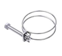 1 pz 304 acciaio inossidabile doppio filo anello fascetta stringitubo 16-100 mm ID regolabile acqua gomma tubo clip di fissaggio regolare tenuta(ID 28-32mmx3mm Wire)