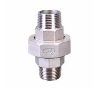 1 pz 304 giunto di unione in acciaio inossidabile 1/4" 3/8" 1/2" 3/4" 1" 1-1/4" 1-1/2" 2" BSP filettatura femmina maschio raccordo for tubo fuso(M-M,1-1/4")