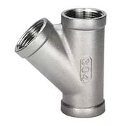 RAMBEX 1 Pz 304 in Acciaio Inox A Forma di Y Tee 1/4 "3/8" 1/2 "3/4" 1 "1-1/4" 1-1/2 "2" Filettatura Femmina 45 Gradi Obliquo Tee Giunto Raccordi for Tubi(DN32)