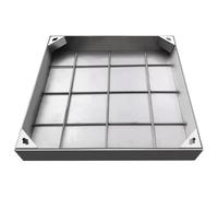 1 pz 304SS Chiusino quadrato da incasso e telaio - Copertura di scarico della camera di ispezione durevole for giardino e vialetti(600x600x50mm)