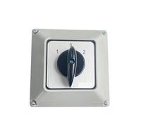 1 PZ 32A Commutatore Cam Switch 2/3 Posizioni Due Poli Con Scatola Impermeabile Seleziona Interruttore Argento(102-1P)
