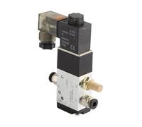 1 pz 3V110-06 NO NC Elettrovalvola a 3 vie DC12V 24V AC 110V 220V Valvola di controllo aria pneumatica Elettrovalvola gas elettrica Corpo valvola in alluminio(3v110-06 No 4mm,AC 110V)