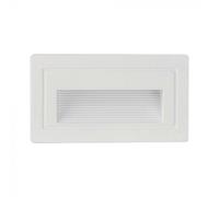V-TAC VT-1130 Lampada segnapasso LED 3W applique da parete rettangolare bianco IP65 bianco caldo 3000K - SKU 10378