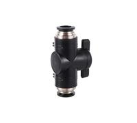 1 pz 4/6/8/10/12 mm Slip Lock Valvola di Accesso rapido for irrigazione da Giardino Interruttore di Controllo del Flusso d'Acqua Sistema di nebulizzazione Raccordi Pneumatici(Silver)