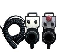 1 pz 4/6 assi MPG volantino 100PPR 5-24V generatore di impulsi portatile elettronico con arresto di emergenza for macchina utensile router CNC(NMK1-E100,6 Axis)