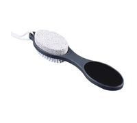 1 pz 4 in 1 strumento per pedicure, spazzola per la pulizia dei piedi, lima per piedi, rimozione dei calli con pietra raspa per piedi asciutti e bagnati(Gray)