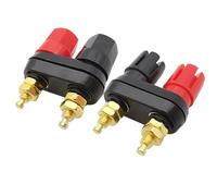 1 Pz 4 MILLIMETRI Spine A Banana Presa Coppia Terminali Rosso Nero Connettore Terminale Amplificatore Binding Post Spina 'altoparlante A Banana jack(B 1Pcs)