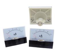 1 pz 44C2-A 0-50uA 100uA 500uA di puntatore Micro-amperometro Classe 1.5 Amperometro analogico Misuratore di pannello Misuratore(500UA)