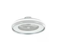 1 pz 45W LED Box Fan With Ceiling Light RF Control 3in1 Motor Grey Ring