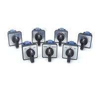 1 pz 48x48mm Pannello 2/3/4/5 Posizioni 8 Pin Terminale Interruttore di commutazione universale 240V 20A Interruttore selettore a camma rotante a scatto(0-1-2)