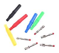 1 pz 4mm Guaina Spina A Banana FAI DA TE Connettori Maschio Adattatori Sonda 4mm Foro Connettore Spina Tipo di Saldatura(BLACK)