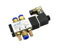 1 pz 4V110-06 Elettrovalvola pneumatica da 1/8 di pollice, 5 vie, 2 posizioni, elettrovalvole magnetiche gas-aria, DC12V 24V, 110 V-220 V, bobina volt(Led W 12mm Fittings)