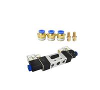 1 Pz 4V320-10 Spegnimento di controllo a doppia testa a 5 vie e 2 posizioni mantenendo l'elettrovalvola 'aria con direzione pneumatica(6mm fittings,AC24V)