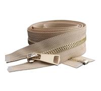 1 pz 5# 85cm Cerniera in metallo, cerniera aperta for giacca e abbigliamento da cucire(Beige)