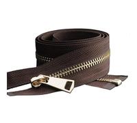 1 pz 5# 85cm Cerniera in metallo, cerniera aperta for giacca e abbigliamento da cucire(Brown)