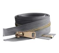 1 pz 5# 85cm Cerniera in metallo, cerniera aperta for giacca e abbigliamento da cucire(Gray)