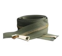 1 pz 5# 85cm Cerniera in metallo, cerniera aperta for giacca e abbigliamento da cucire(Green)