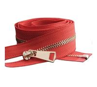 1 pz 5# 85cm Cerniera in metallo, cerniera aperta for giacca e abbigliamento da cucire(Red)