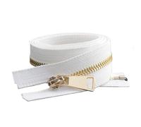 1 pz 5# 85cm Cerniera in metallo, cerniera aperta for giacca e abbigliamento da cucire(White)