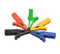 1 pz 5 colori batteria clip di prova 55 mm HV coccodrillo clip for banana 4 mm multimetro penna cavo sonde coccodrillo clip(Yellow)