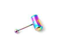1 PZ 5 Colori Moda Acciaio Chirurgico Vibrante Lingua Anello Piercing alla Lingua Anello di Vibrazione Piercing alla Lingua Bar Monili per Il Corpo e PiercingDurability