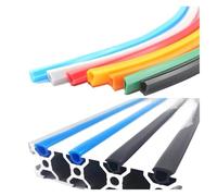 1 pz 5 m 20/30/40/45 serie 6 mm/8 mm/10 mm guarnizione piatta for profilo in alluminio copertura/pannello morbido for stampante 3d macchina C-beam(WHITE,6mm 5M)