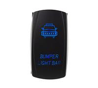 1 PZ 5 Pin Carling Style LED Light Bar Toggle Rocker Switch SPST ON-OFF Interruttore a bilanciere impermeabile per camion per auto da barca 12V,Blue