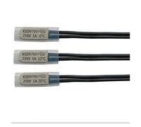 1 pz/5 pz/10 pz KSD9700 Termostato 0C 5C 10C 15C 20C 25C 30C 35C Interruttore di temperatura a disco bimetallico NC/NO 5A 250V Protettore termico(35C,5PCS,5A-plastic-NO)