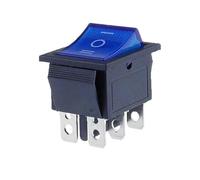 1 pz/5 pz KCD4 Interruttore a bilanciere On-Off-On Interruttore di alimentazione 3 posizioni 6 pin con luce 16 A 250 V CA/ 20 A 125 V CA(Blue,1PCS)