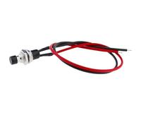 1 pz/5 pz PBS-110 7mm Interruttore a pulsante momentaneo Premere l'interruttore di reset momentaneo nel pulsante Off Normalmente aperto Microinterruttore No(Black,5pcs)