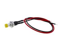 1 pz/5 pz PBS-110 7mm Interruttore a pulsante momentaneo Premere l'interruttore di reset momentaneo nel pulsante Off Normalmente aperto Microinterruttore No(Yellow,5pcs)