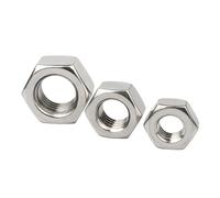 1 pz-50 pz DIN934 Filettatura Fine Dado Esagonale In Acciaio Inox M3x0.35 M4x0.5 M5x0.5 M6x0.75 M8x1.0 M10 M12 M14 M16 M18 M20(M6x0.5 (50pcs))