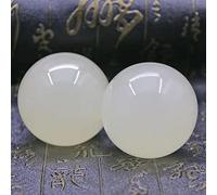 1 Pz 50mm Giada Naturale Baoding Palla Fitness Pallamano Quarzo Sfera Rilassamento Mano Polso Esercizio Massaggio Terapia Pietra, Tramonto Giada Rossa decorazione della stanza (Color : Ice Afghani Ja