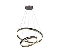 1 pz 50W LED Designer Hanging Lamp Double Ring 3000K Coffee Body