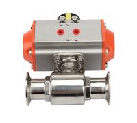 1 PZ 51mm 304 valvola a sfera pneumatica sanitaria in acciaio inossidabile valvola a sfera a cilindro a doppio effetto con manicotto for carta in due pezzi(L Type)