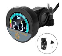 1 pz 5918 DC7-100V Voltmetro circolare digitale impermeabile Monitor della capacità della batteria Tester di tensione Indicatore universale del livello della batteria(Handlebar)