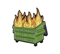 1 pz 5Pcs 10Pcs Garbagebin Flame Coating Pin Set per Team Manager Colleghi con Piano di Gomma Divertente Team Leader Presente, One Size, come descritto
