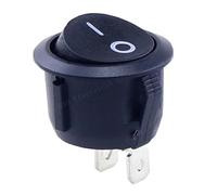 1 pz 5pcs 10pcs rosso nero bianco interruttore a levetta rotondo on/off 6A/250VAC 10A 125VAC interruttore a pulsante 2PIN 3PIN (on-off nero 2pin, 10PCS)
