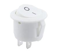 1 pz 5pcs 10pcs rosso nero bianco interruttore a levetta rotondo on/off 6A/250VAC 10A 125VAC interruttore a pulsante 2PIN 3PIN (on-off bianco 2pin, 1PCS)