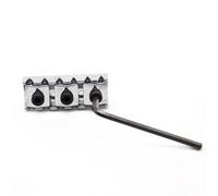 1 Pz 6 Corde Oro/nastro/nero Dado Di Bloccaggio Corda Per Chitarra Elettrica Per Ponte Tremolo 42mm pre Capotasto Scanalato(Silver)
