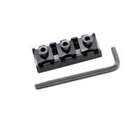 1 Pz 6 Corde Oro/nastro/nero Dado Di Bloccaggio Corda Per Chitarra Elettrica Per Ponte Tremolo 42mm pre Capotasto Scanalato(Black)