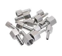 1 pz 6 mm 10 mm 12 mm raccordo adattatore for tubo flessibile con filettatura femmina BSPT da 1/4" 1/2" pollice in acciaio dritto(10mm Brab,1/8")