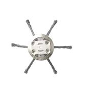 1 pz 6 pollici universale spazzola for erbacce testa filo d'acciaio ruota erba trimmer testa rimozione muschio ruggine tosaerba spazzola for erba disco erbacce(6 head)