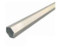 1 pz 6063 T5 Esagono esterno cerchio interno Tubo in lega di alluminio Manicotto telescopico Asta esagonale cava in alluminio Lato opposto 5 6 7 8 mm(245MM_10X3.4MM)