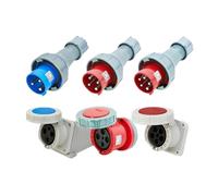 1 pz 63A industriale e presa 3-4-5 core connettore impermeabile nascosto adattatore montato in superficie(Typ5919,Onecolor)